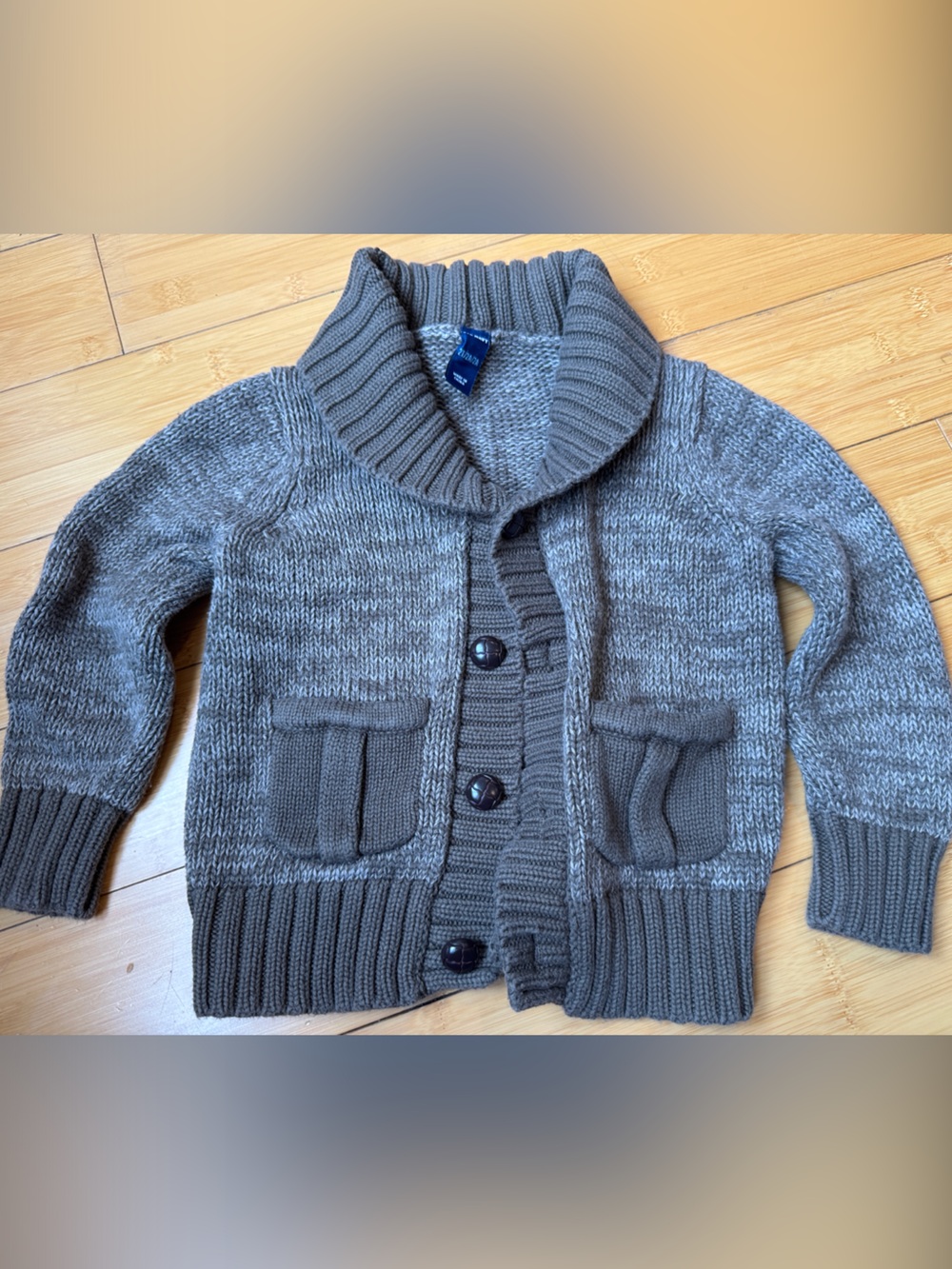 LIKE NEW! Old Navy Kids Toddler Cotton Knit Shawl Collar Button Cardigan Sz 2T